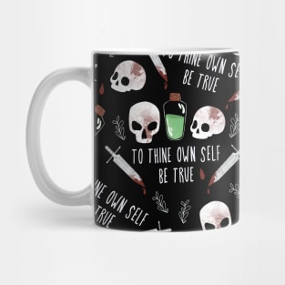 to thine own self be true - hamlet shakespeare pattern Mug